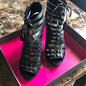 Vince Camuto black heels Vince Camuto Narrita Lace-Up Gladiator Sandals |